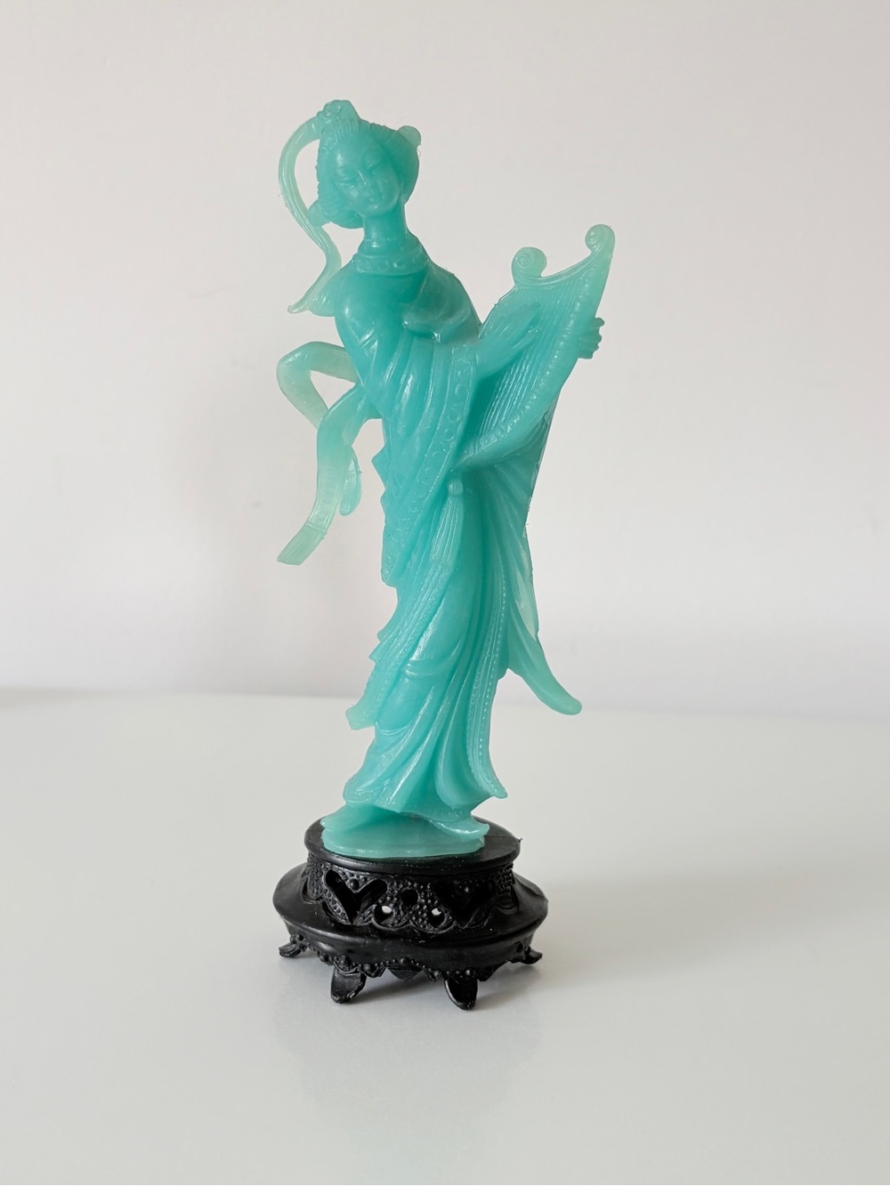 Vintage Faux Jade Made in Italy Chinoiserie Figurines Plastic Imitation Jade - Picture 7 of 10